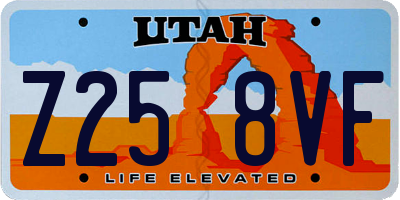 UT license plate Z258VF