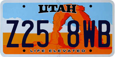 UT license plate Z258WB