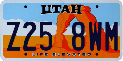 UT license plate Z258WM
