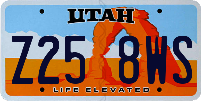 UT license plate Z258WS