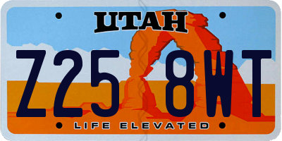 UT license plate Z258WT