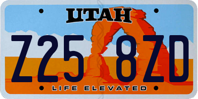 UT license plate Z258ZD