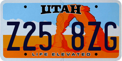 UT license plate Z258ZG