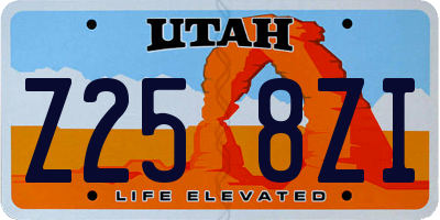UT license plate Z258ZI