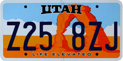 UT license plate Z258ZJ
