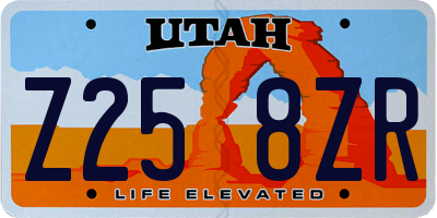 UT license plate Z258ZR