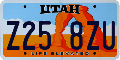 UT license plate Z258ZU