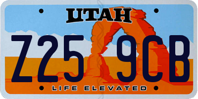 UT license plate Z259CB