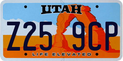 UT license plate Z259CP