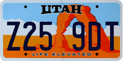 UT license plate Z259DT