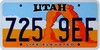UT license plate Z259EF