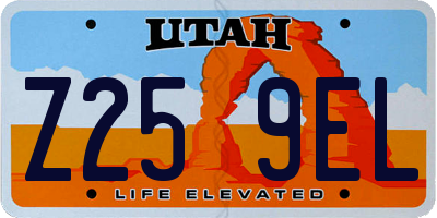 UT license plate Z259EL