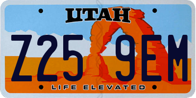 UT license plate Z259EM