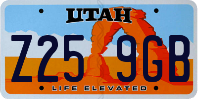 UT license plate Z259GB