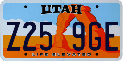 UT license plate Z259GE