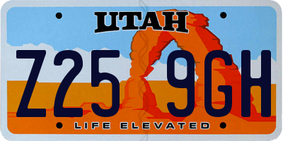 UT license plate Z259GH