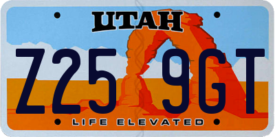 UT license plate Z259GT