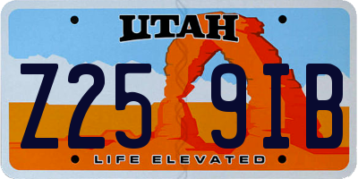 UT license plate Z259IB