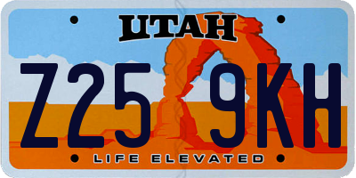 UT license plate Z259KH