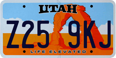 UT license plate Z259KJ