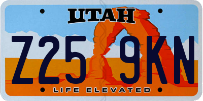 UT license plate Z259KN