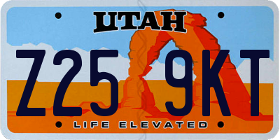 UT license plate Z259KT