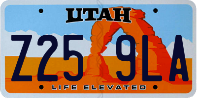UT license plate Z259LA