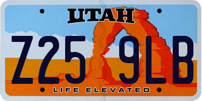 UT license plate Z259LB