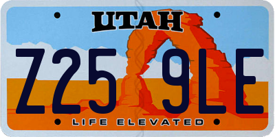 UT license plate Z259LE