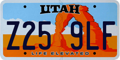 UT license plate Z259LF