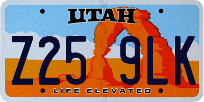UT license plate Z259LK
