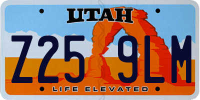 UT license plate Z259LM