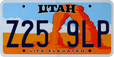UT license plate Z259LP
