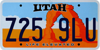 UT license plate Z259LU