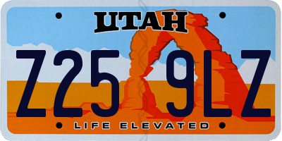 UT license plate Z259LZ