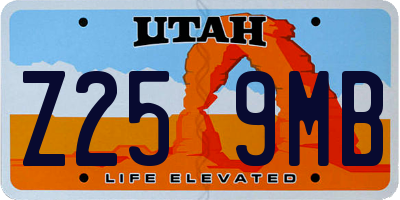 UT license plate Z259MB