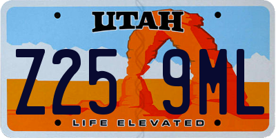 UT license plate Z259ML