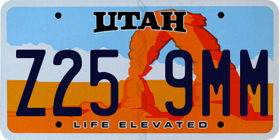 UT license plate Z259MM