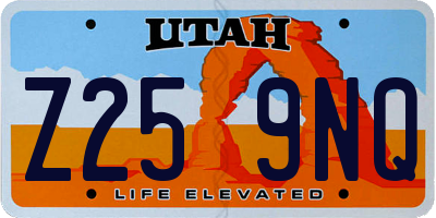 UT license plate Z259NQ