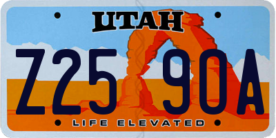 UT license plate Z259OA