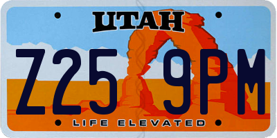 UT license plate Z259PM