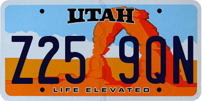 UT license plate Z259QN