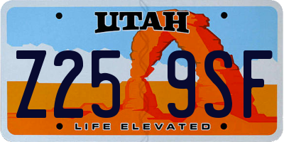 UT license plate Z259SF