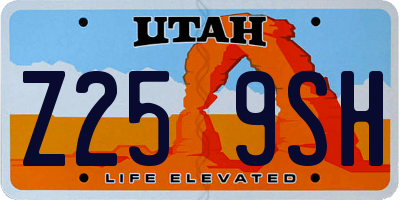 UT license plate Z259SH