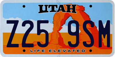 UT license plate Z259SM