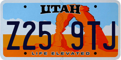 UT license plate Z259TJ
