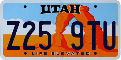 UT license plate Z259TU