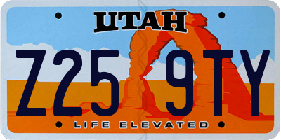 UT license plate Z259TY