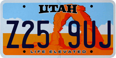 UT license plate Z259UJ