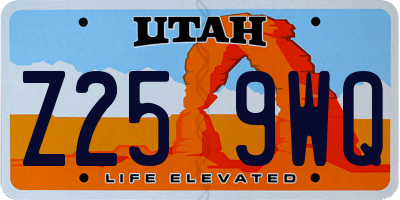 UT license plate Z259WQ
